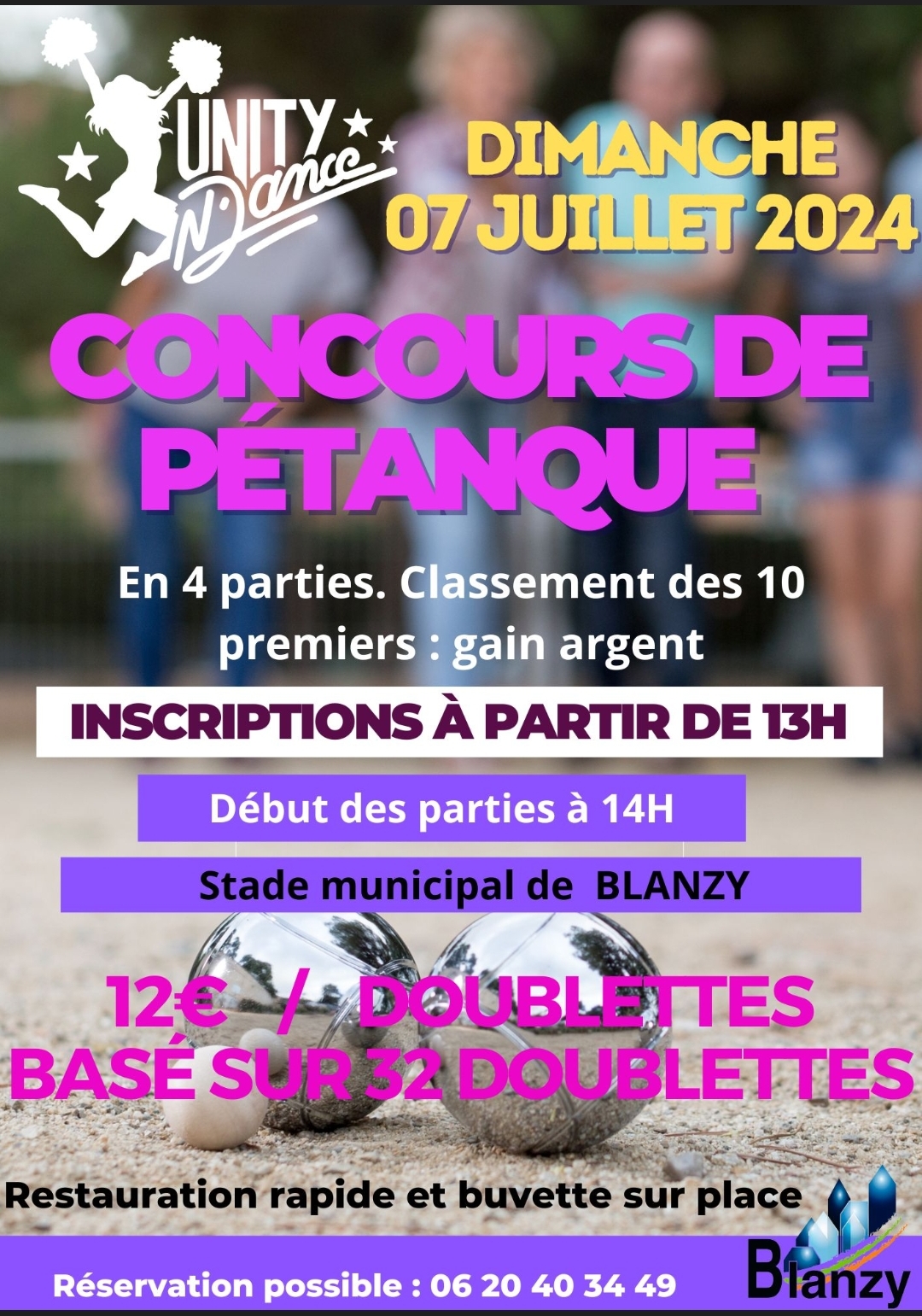 Concours pétanque Blanzy juillet 2024