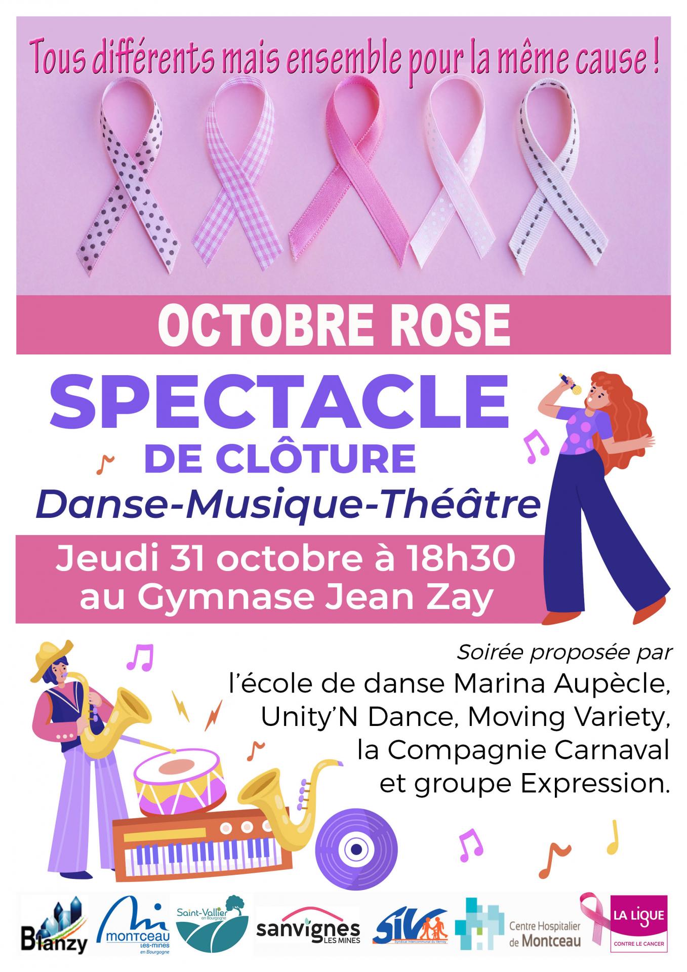 Spectacle clôture octobre rose