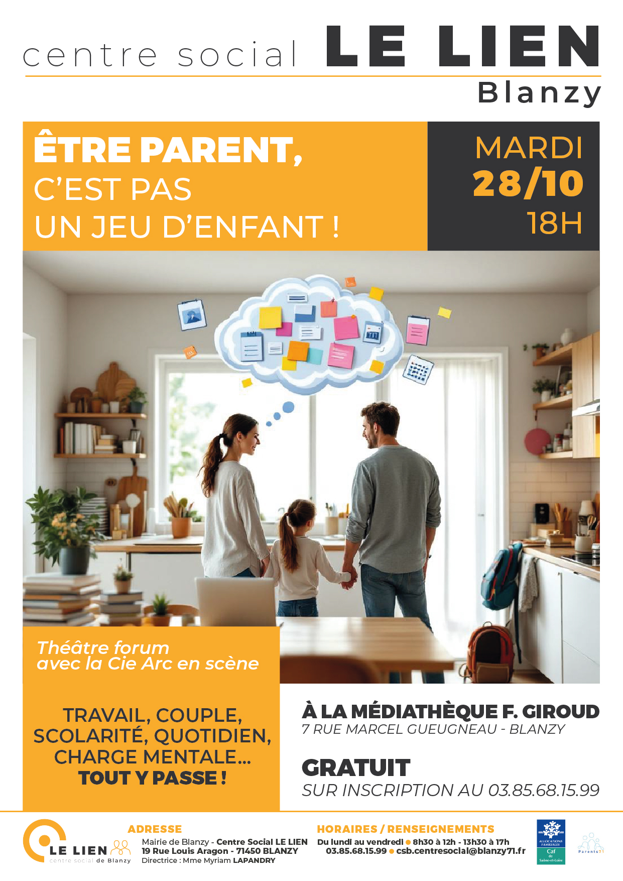 etre parent c'est pas un jeu d enfant theatre forum compagnie arc en scene