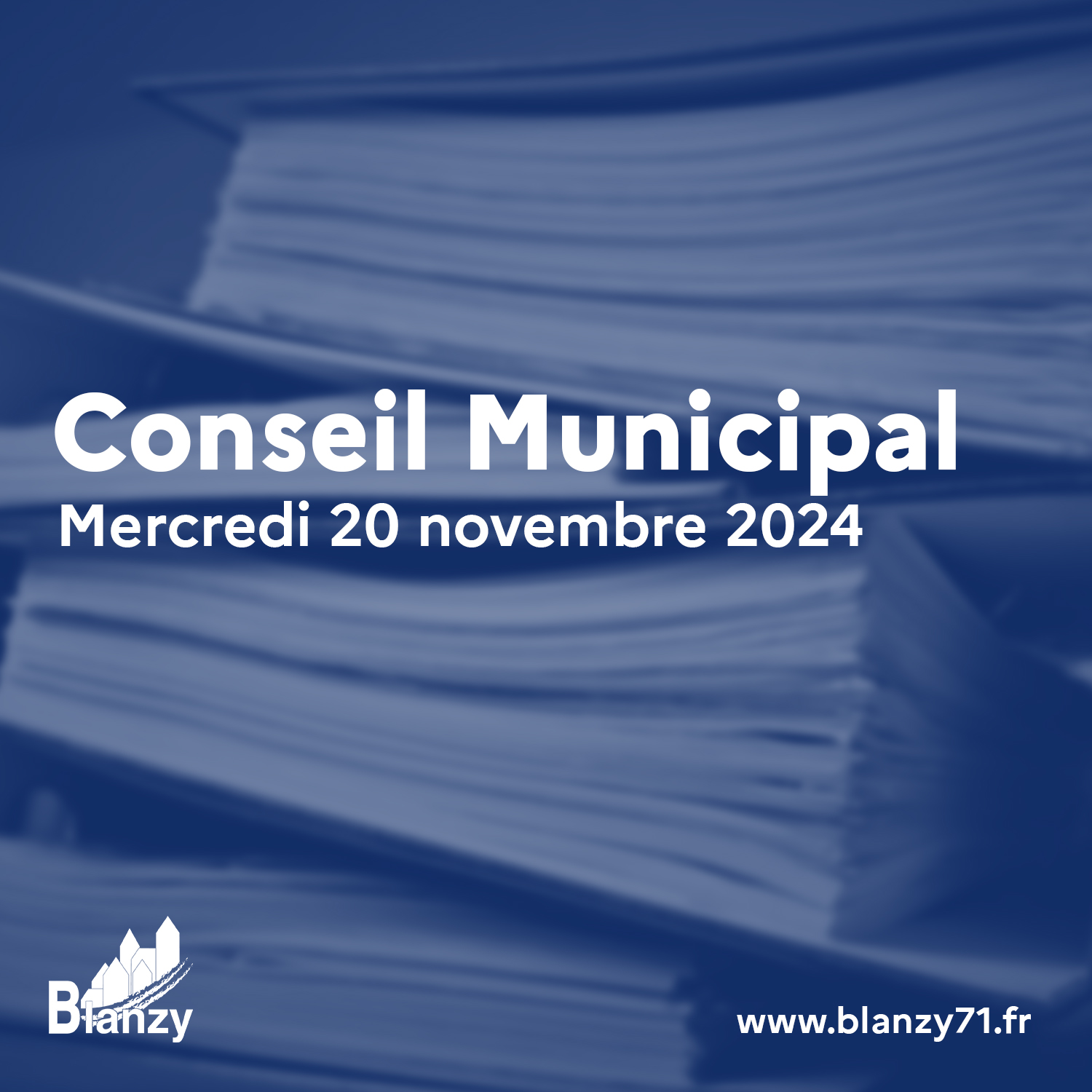 Conseil municipal Blanzy novembre 2024