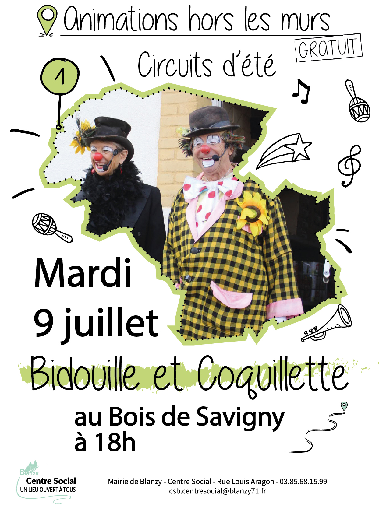 Spectacle bidouille et coquillette Blanzy juillet 2024