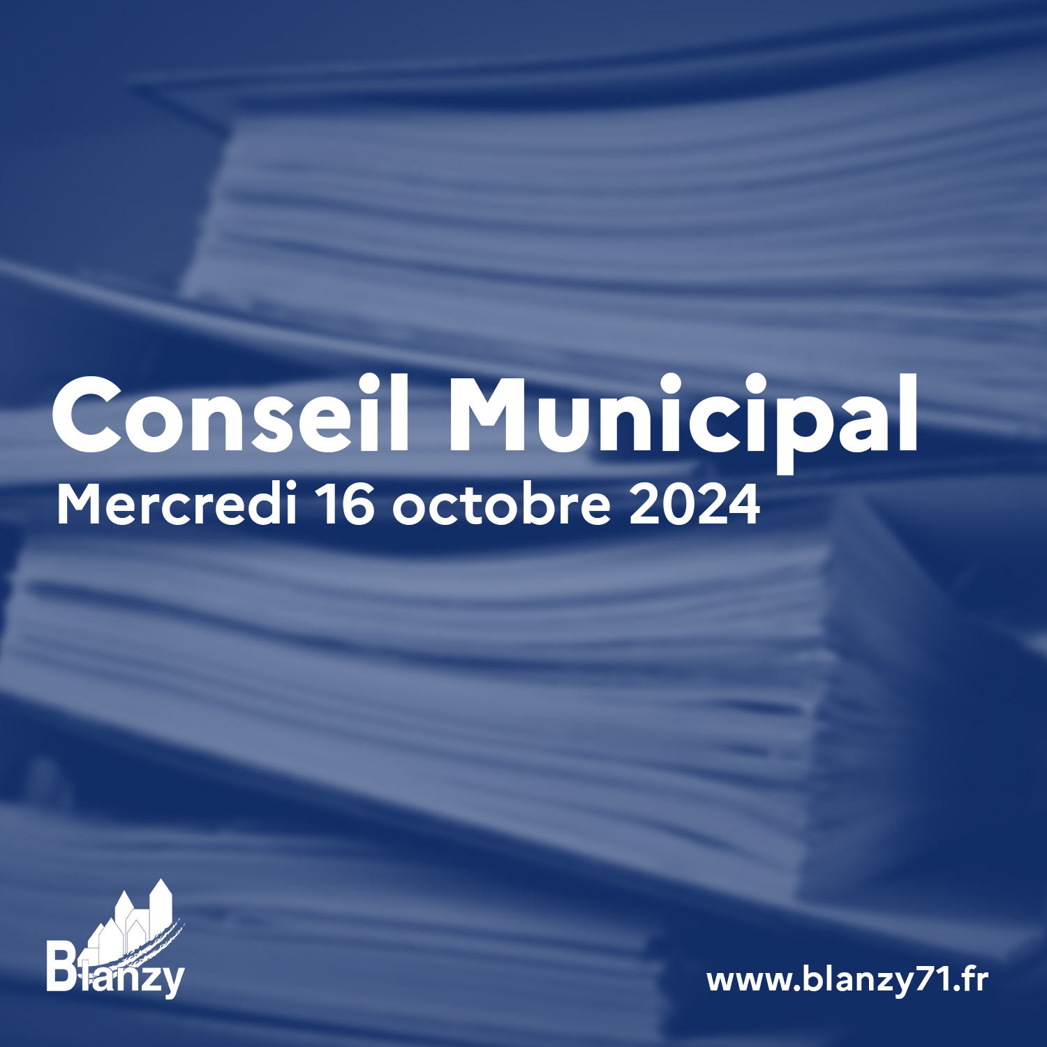 Conseil municipal Blanzy octobre 2024