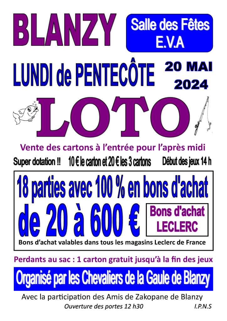 loto Blanzy 20 mai 2024